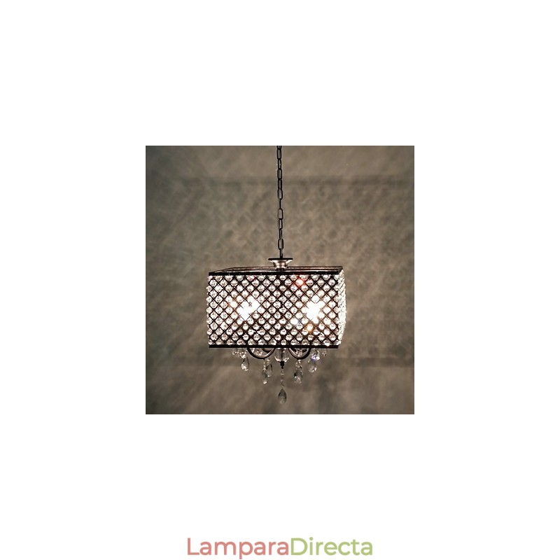 Lámpara de araña de metal con pintura de cristal clásica tradicional