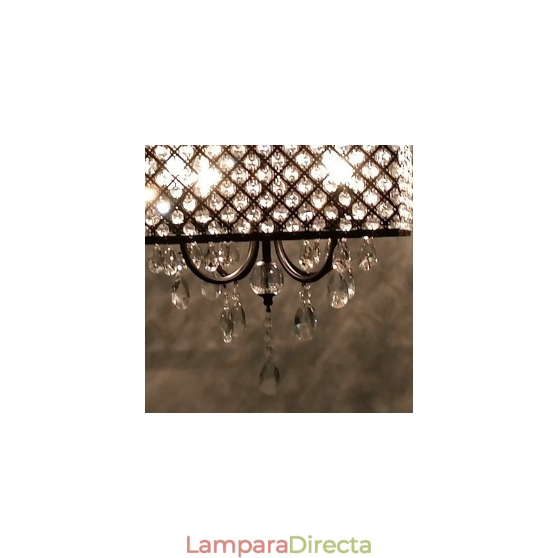Lámpara de araña de metal con pintura de cristal clásica tradicional