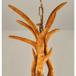 Lámpara de araña antigua de 8 luces con diseño rústico artístico retro de astas