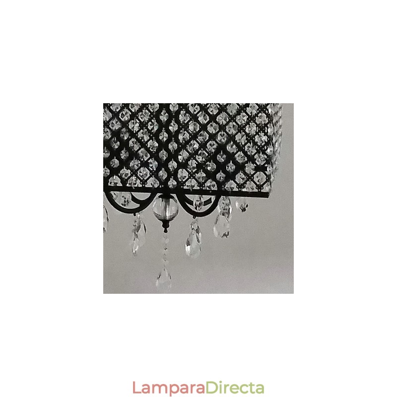Lámpara de araña de metal con pintura de cristal clásica tradicional