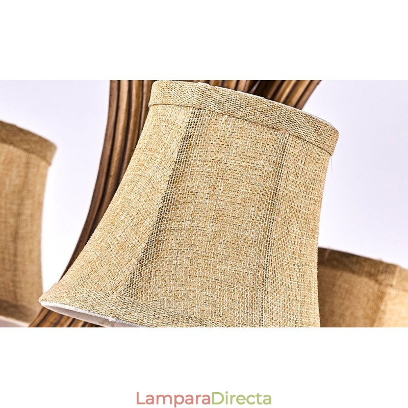 Lámpara de araña antigua de 5 luces con diseño rústico, estilo retro y artístico, con forma de asta.