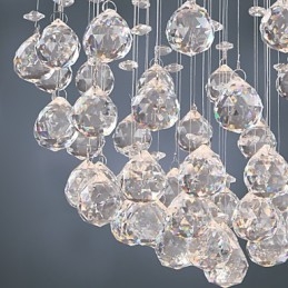 Lámpara de araña de cristal moderna de lujo de 4 luces