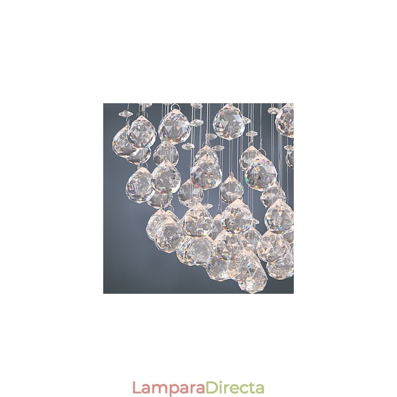 Lámpara de araña de cristal moderna de lujo de 4 luces