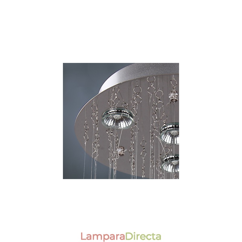 Lámpara de araña de cristal moderna de lujo de 4 luces