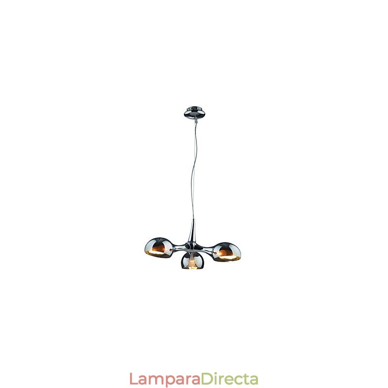 Lámpara de araña creativa y sencilla con pantalla de vidrio enchapado de 3 W