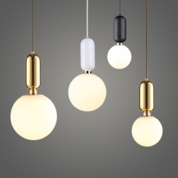 Lámpara colgante contemporánea moderna con pantalla de cristal