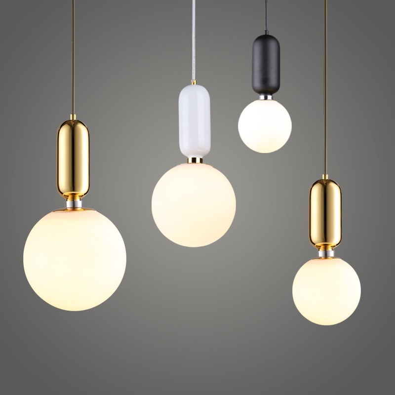 Lámpara colgante contemporánea moderna con pantalla de cristal
