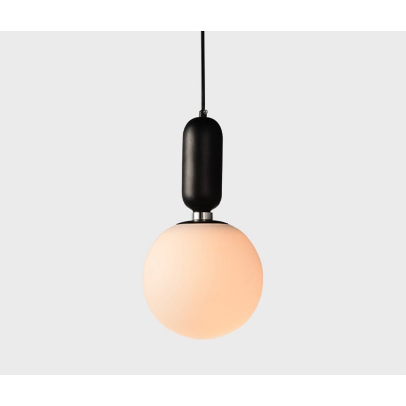 Lámpara colgante contemporánea moderna con pantalla de cristal