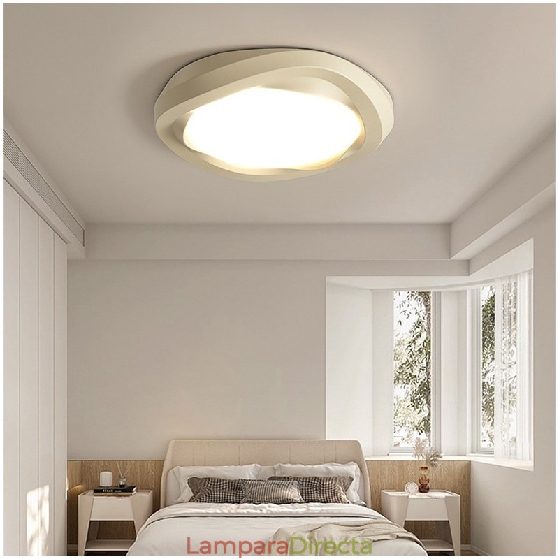 Lámpara de techo empotrada moderna multicolor con protección ocular de espectro completo y regulable para iluminación interior.