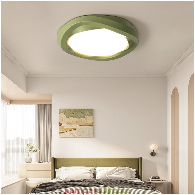 Lámpara de techo empotrada moderna multicolor con protección ocular de espectro completo y regulable para iluminación interior.