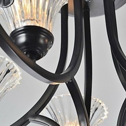 Lámpara de araña vintage de estilo europeo de 5 luces con brazo de cuerno