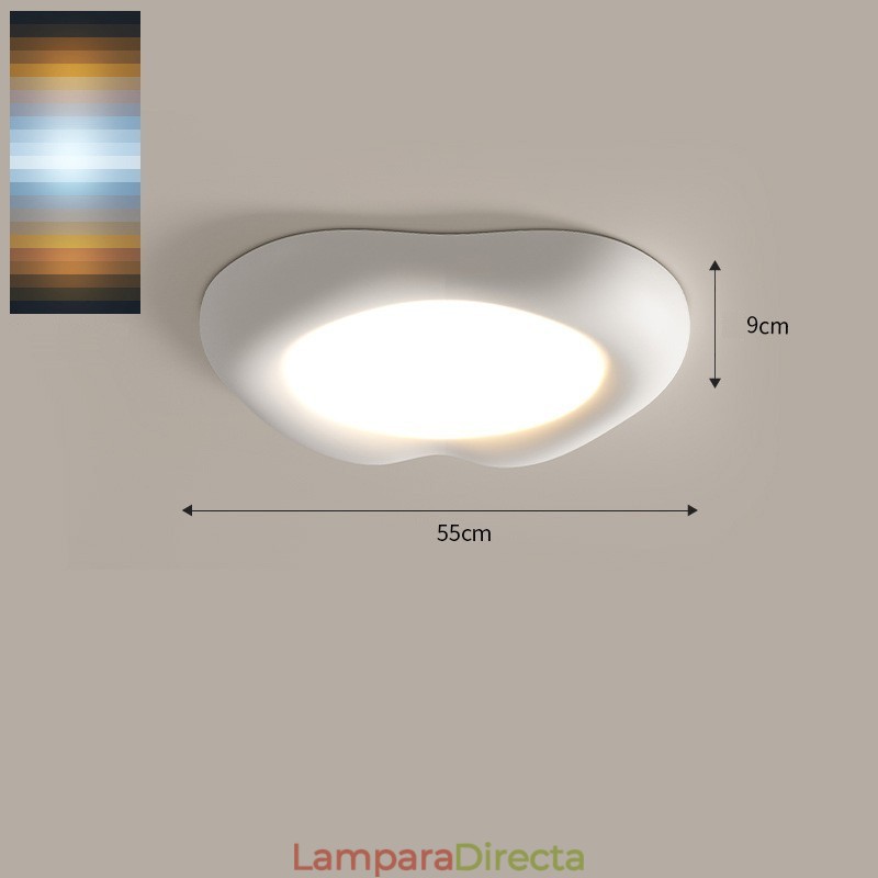 Lámpara de techo empotrada moderna multicolor con protección ocular de espectro completo y regulable para iluminación interior.