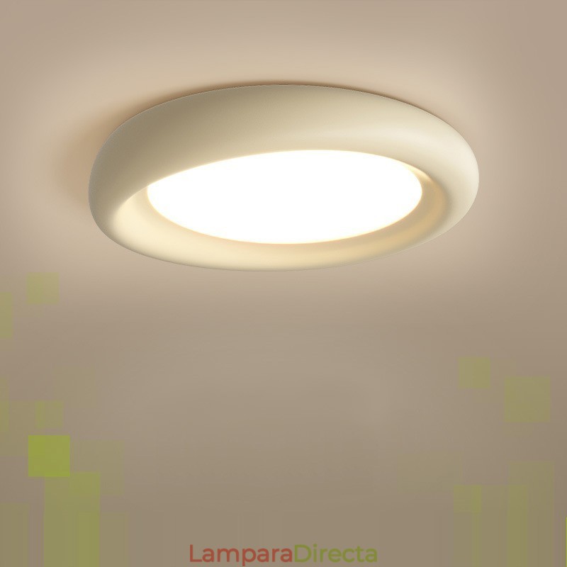 Lámpara de techo empotrada moderna, multicolor, redonda, regulable, de espectro completo y con protección ocular, para iluminación interior.