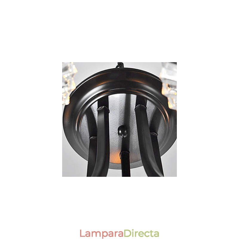 Lámpara de araña vintage de estilo europeo de 5 luces con brazo de cuerno