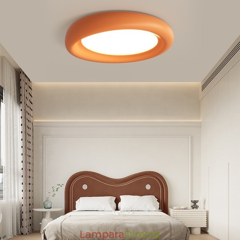 Lámpara de techo empotrada moderna, multicolor, redonda, regulable, de espectro completo y con protección ocular, para iluminación interior.