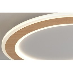 Lámpara de techo empotrada moderna de madera redonda, accesorio de iluminación para interiores