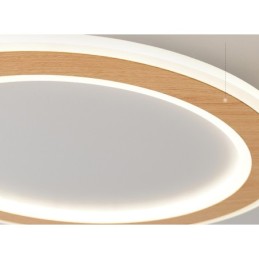 Lámpara de techo empotrada moderna de madera redonda, accesorio de iluminación para interiores