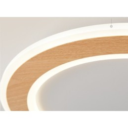 Lámpara de techo empotrada moderna de madera redonda, accesorio de iluminación para interiores