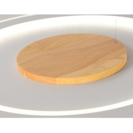Lámpara de techo empotrada moderna de madera redonda, accesorio de iluminación para interiores