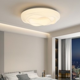 Lámpara de techo empotrada moderna y redonda regulable para iluminación interior