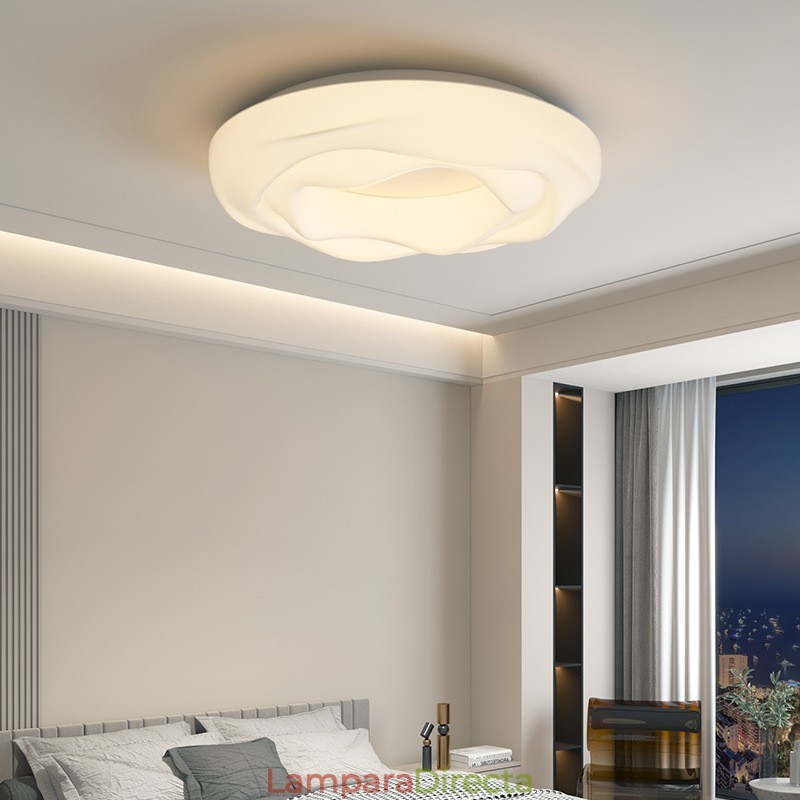 Lámpara de techo empotrada moderna y redonda regulable para iluminación interior