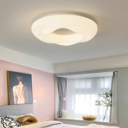 Lámpara de techo empotrada moderna y redonda regulable para iluminación interior