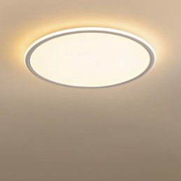 Lámpara de techo nórdica redonda de 3,5 cm de grosor con protección ocular de espectro completo y regulable para interiores.