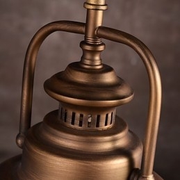 Lámpara colgante retro con pantalla de metal tipo paraguas de estilo antiguo de fábrica