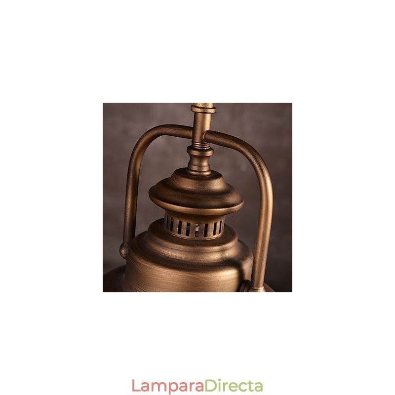 Lámpara colgante retro con pantalla de metal tipo paraguas de estilo antiguo de fábrica