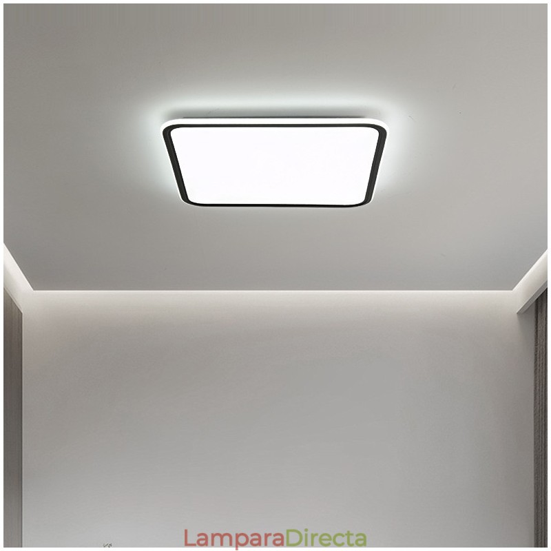 Lámpara de techo empotrada cuadrada regulable moderna, accesorio de iluminación para interiores