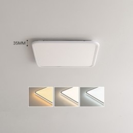 Lámpara de techo empotrada cuadrada regulable moderna, accesorio de iluminación para interiores
