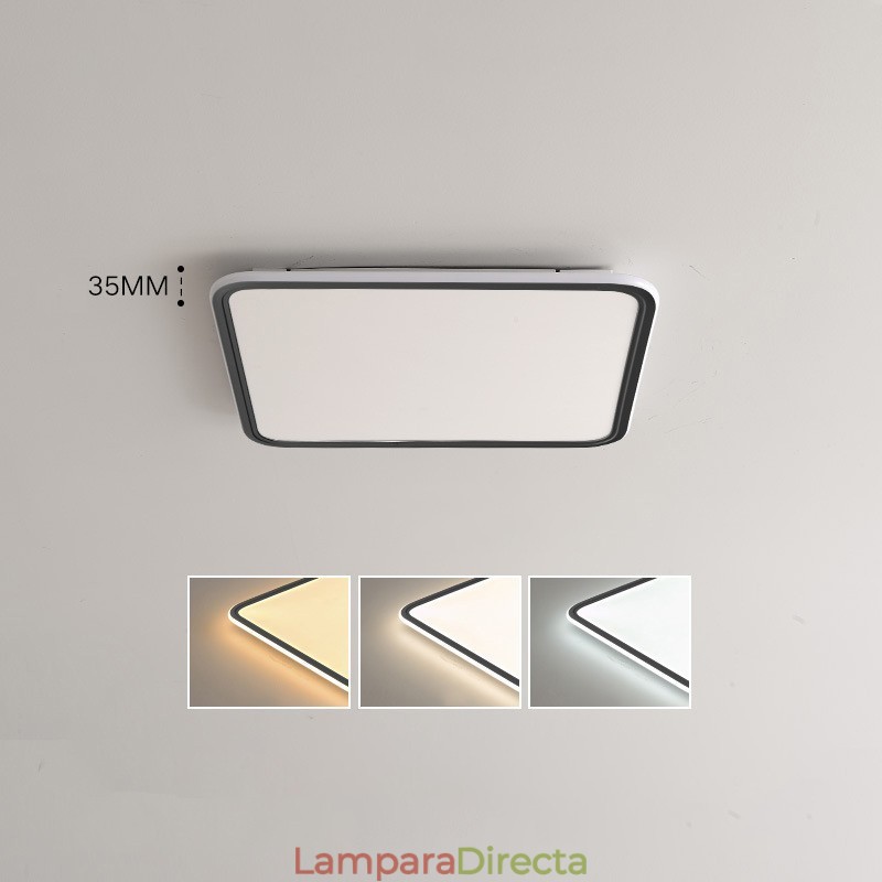 Lámpara de techo empotrada cuadrada regulable moderna, accesorio de iluminación para interiores