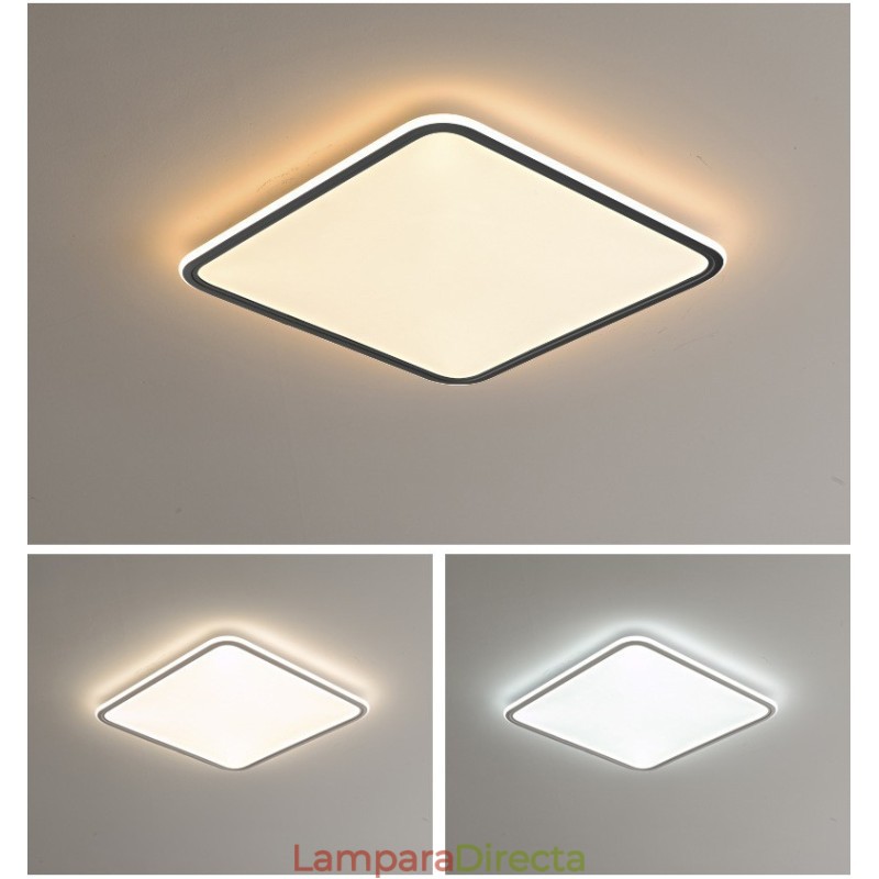 Lámpara de techo empotrada cuadrada regulable moderna, accesorio de iluminación para interiores
