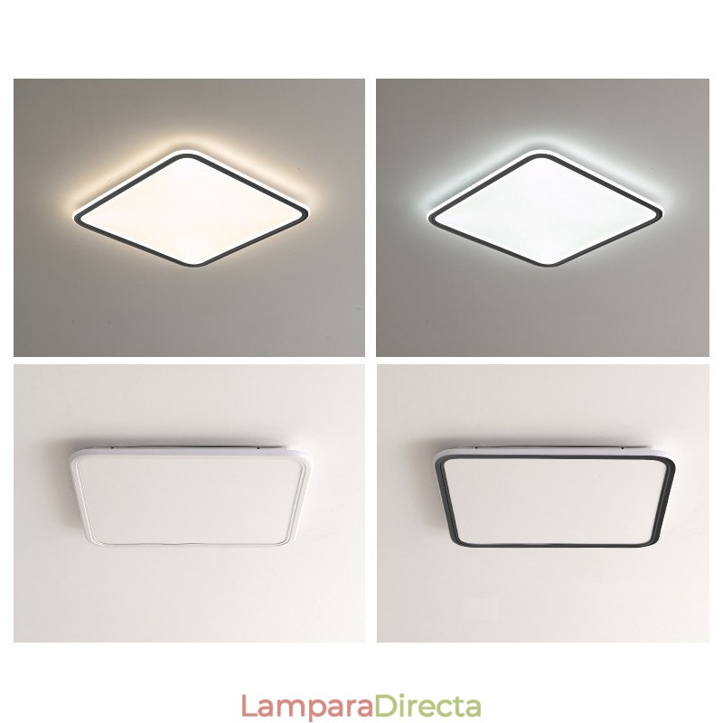 Lámpara de techo empotrada cuadrada regulable moderna, accesorio de iluminación para interiores