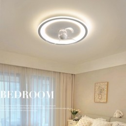 Ventilador nórdico redondo ultrafino, silencioso, invisible, regulable, empotrado, con espectro completo y protección ocular.