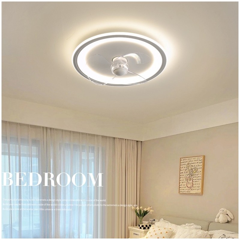 Ventilador nórdico redondo ultrafino, silencioso, invisible, regulable, empotrado, con espectro completo y protección ocular.