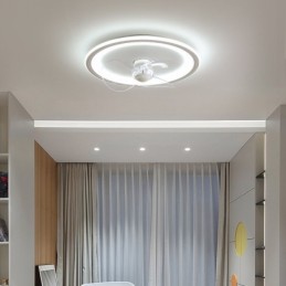 Ventilador nórdico redondo ultrafino, silencioso, invisible, regulable, empotrado, con espectro completo y protección ocular.