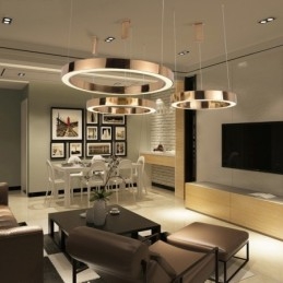 Lámpara colgante moderna contemporánea de acero de 1 luz con pantalla acrílica