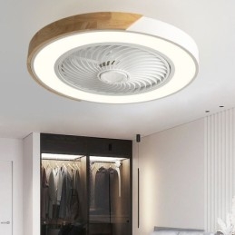 Ventilador de techo inteligente con luces, control remoto, lámpara decorativa