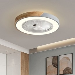 Ventilador de techo inteligente con luces, control remoto, lámpara decorativa