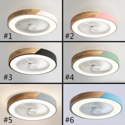 Ventilador de techo inteligente con luces, control remoto, lámpara decorativa