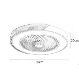Ventilador de techo inteligente con luces, control remoto, lámpara decorativa