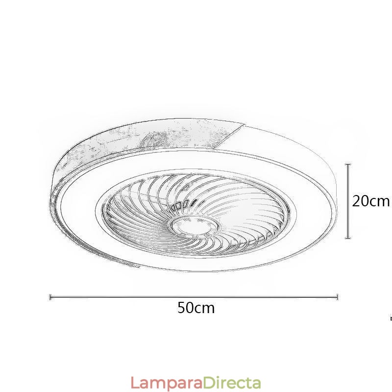 Ventilador de techo inteligente con luces, control remoto, lámpara decorativa