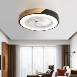 Ventilador de techo inteligente con luces, control remoto, lámpara decorativa