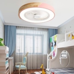 Ventilador de techo inteligente con luces, control remoto, lámpara decorativa