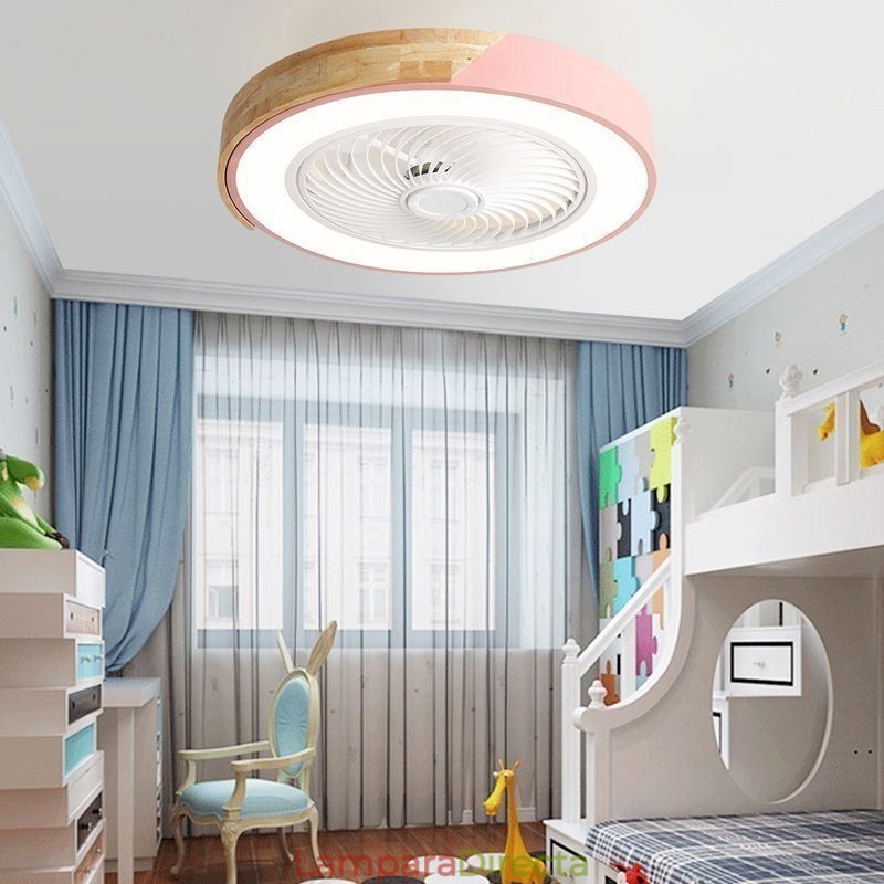 Ventilador de techo inteligente con luces, control remoto, lámpara decorativa