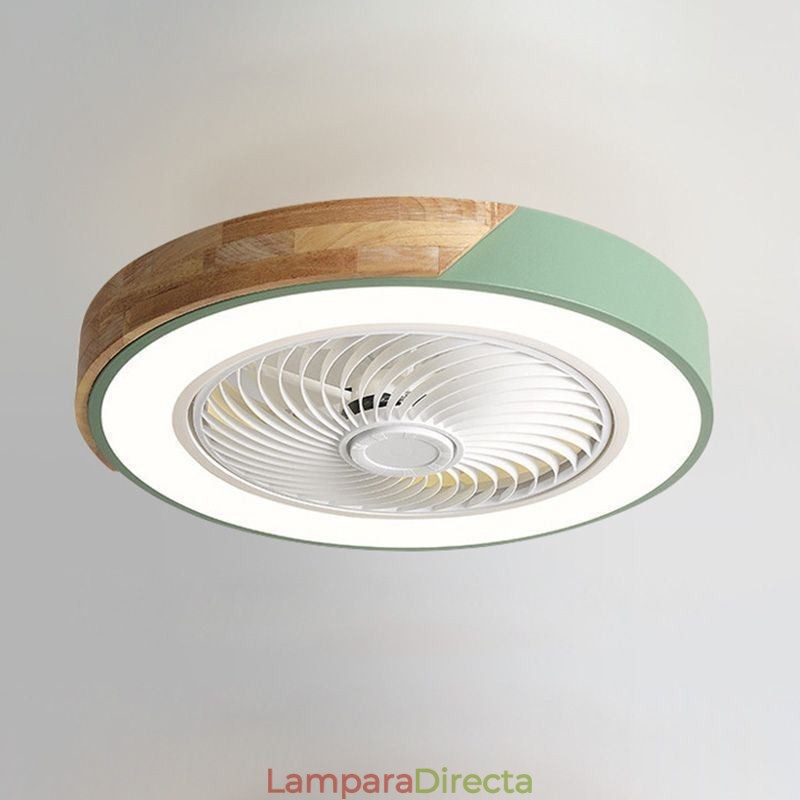Ventilador de techo inteligente con luces, control remoto, lámpara decorativa