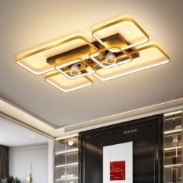 Ventilador de techo con luces, ventilador decorativo, lámpara acrílica.