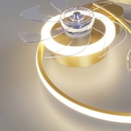 Ventilador de techo con luces, lámpara decorativa de acrílico.