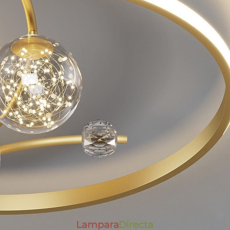 Ventilador de techo con luces, lámpara decorativa de acrílico.